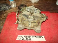 Rochester Quadrajet 4 Barrel Carburetor 17059286 981705 982223 (image for) Rochester Quadrajet 4 Barrel Carburetor 17059286 981705 982223