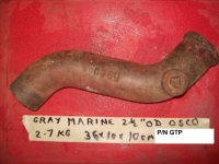 Osco GTP exhaust pipe elbow riser (image for) Osco GTP exhaust pipe elbow riser