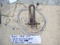OMC-BRP 155 choke heat exchanger thermostat tube pipe 0380985 (image for) OMC-BRP 155 choke heat exchanger thermostat tube pipe 0380985
