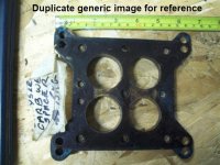 Carburetor 4 barrel Wedge Plate 8 Degree square bore (image for) Carburetor 4 barrel Wedge Plate 8 Degree square bore