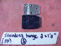 Stainless Steel Top Mount Hinge 2 x 1 1/2 " (image for) Stainless Steel Top Mount Hinge 2 x 1 1/2 "