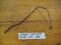 Force trim cylinder bottom hydraulic line F455253 35-75 HP (image for) Force trim cylinder bottom hydraulic line F455253 35-75 HP