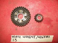 Used Mercury Mariner Pinion Gear & Tapered Bearing 44484T / 4267 (image for) Used Mercury Mariner Pinion Gear & Tapered Bearing 44484T / 4267