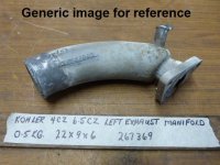 Kohler 4CZ 6.5CZ Exhaust Manifold 267369 (image for) Kohler 4CZ 6.5CZ Exhaust Manifold 267369