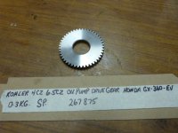 Kohler 4CZ 6.5CZ23 Oil Pump Drive Gear 267875 (image for) Kohler 4CZ 6.5CZ23 Oil Pump Drive Gear 267875