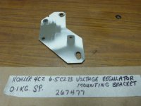 Kohler 6.5CZ23 Voltage Regulator Mounting Bracket 267477 (image for) Kohler 6.5CZ23 Voltage Regulator Mounting Bracket 267477