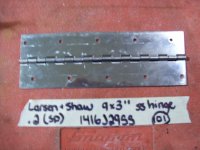 Larsen and Shaw Stainless Steel Hinge 9 x 3 " 1416J29SS (image for) Larsen and Shaw Stainless Steel Hinge 9 x 3 " 1416J29SS