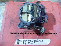 MerCruiser Quadrajet Carburetor 9661A3 (image for) MerCruiser Quadrajet Carburetor 9661A3