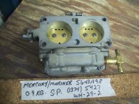 Mercury Mariner 150HP Center Position Carburetor 5643A98 (image for) Mercury Mariner 150HP Center Position Carburetor 5643A98