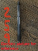 Mercury propeller shaft 824110 (image for) Mercury propeller shaft 824110