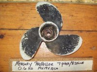 Mercury Propeller 7 pitch, 8 spline (image for) Mercury Propeller 7 pitch, 8 spline