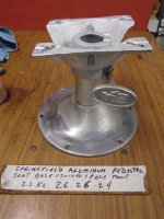 springfield aluminum pedestal swivel seat base (image for) springfield aluminum pedestal swivel seat base