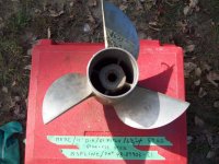 Propeller Prop 15x21 LH 15 Spline 3 Blade (image for) Propeller Prop 15x21 LH 15 Spline 3 Blade