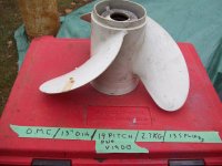 Suzuki Propeller Prop 13x19 RH 13 spline 3 Blade BRP 0382765 (image for) Suzuki Propeller Prop 13x19 RH 13 spline 3 Blade BRP 0382765