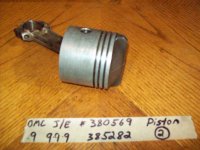OMC Johnson Evinrude standard piston 380569 (image for) OMC Johnson Evinrude standard piston 380569