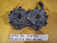 OMC Johnson Evinrude starboard cylinder head 312936 (image for) OMC Johnson Evinrude starboard cylinder head 312936
