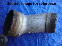 OMC 4.3 exhaust pipe 911645 (image for) OMC 4.3 exhaust pipe 911645