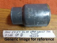OMC Exhaust Pipe 912375 (image for) OMC Exhaust Pipe 912375