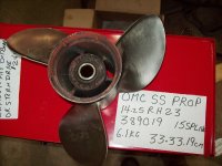 OMC Johnson Evinrude Propeller 389019, 0389019 (image for) OMC Johnson Evinrude Propeller 389019, 0389019