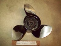 OMC Johnson Evinrude 14 1/2x21 Stainless Steel Propeller 389923 (image for) OMC Johnson Evinrude 14 1/2x21 Stainless Steel Propeller 389923