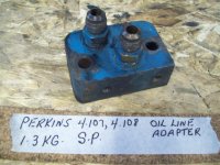 Perkins 4.107 4-107 4.108 4-108 Oil Line Oil Hose Adapter (image for) Perkins 4.107 4-107 4.108 4-108 Oil Line Oil Hose Adapter