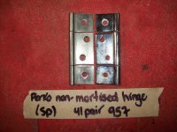 Perko Non-Mortised Chrome Plated Brass Hinge 957 0957 (image for) Perko Non-Mortised Chrome Plated Brass Hinge 957 0957