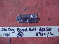 Sea Dog Chrome Brass Barrel Bolt 222522 2 7/8 x 1 1/4 " (image for) Sea Dog Chrome Brass Barrel Bolt 222522 2 7/8 x 1 1/4 "