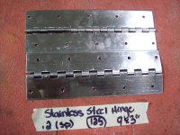 Stainless Steel Flush Mount Hinge 9 x 3 " (image for) Stainless Steel Flush Mount Hinge 9 x 3 "