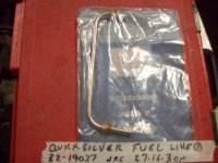New Fuel line 32-19037 quicksilver (image for) New Fuel line 32-19037 quicksilver