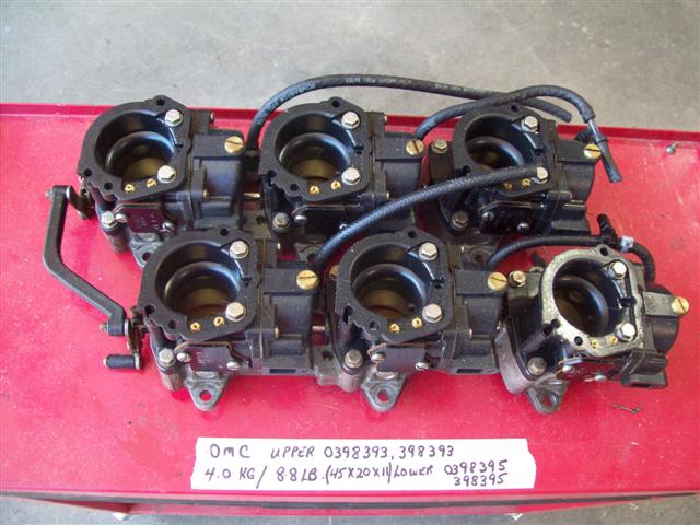 (image for) Johnson Evinrude carburetor assembly 398393 398395 398329 39757