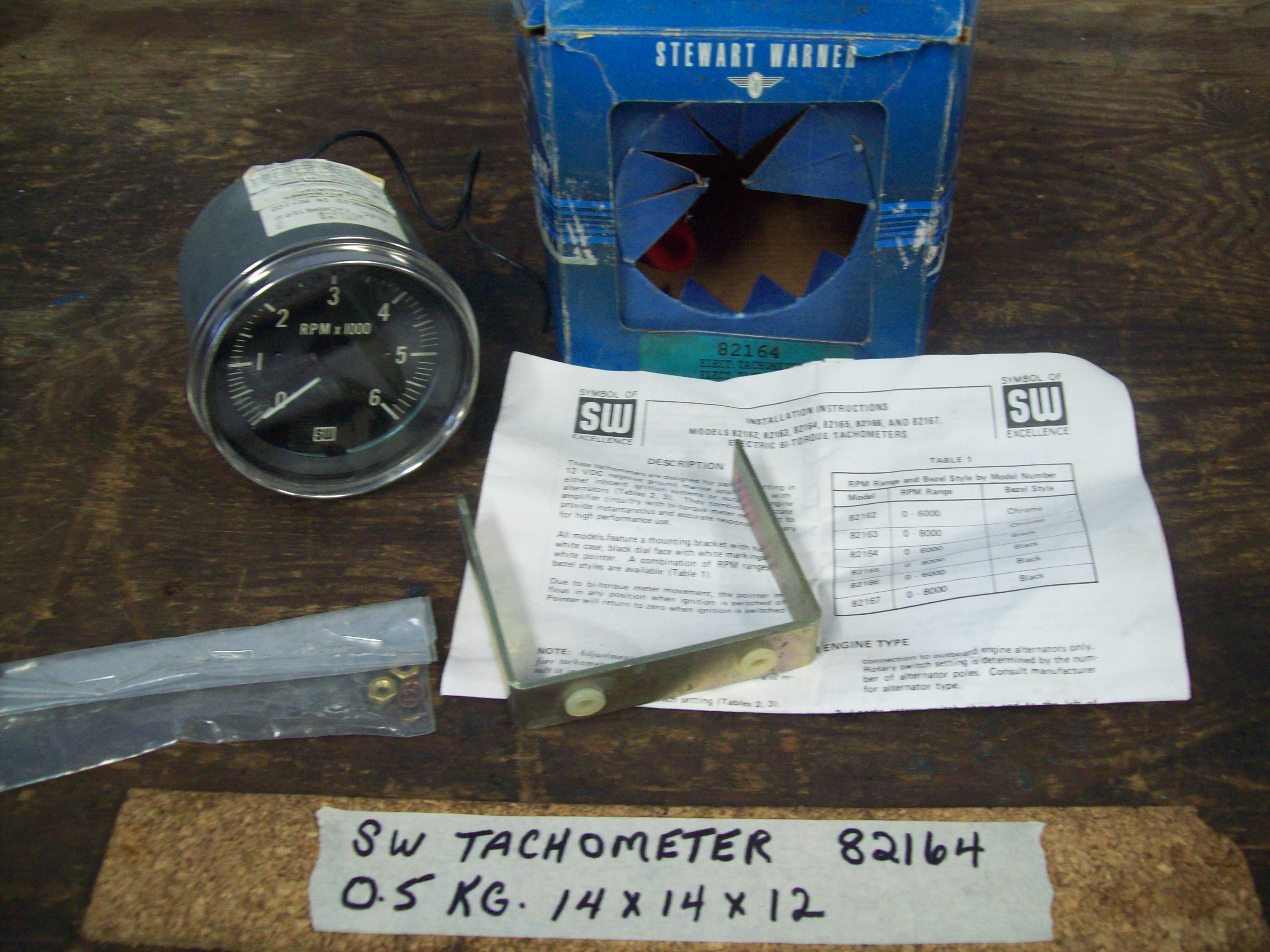 Stewart Warner Tachometer 82164